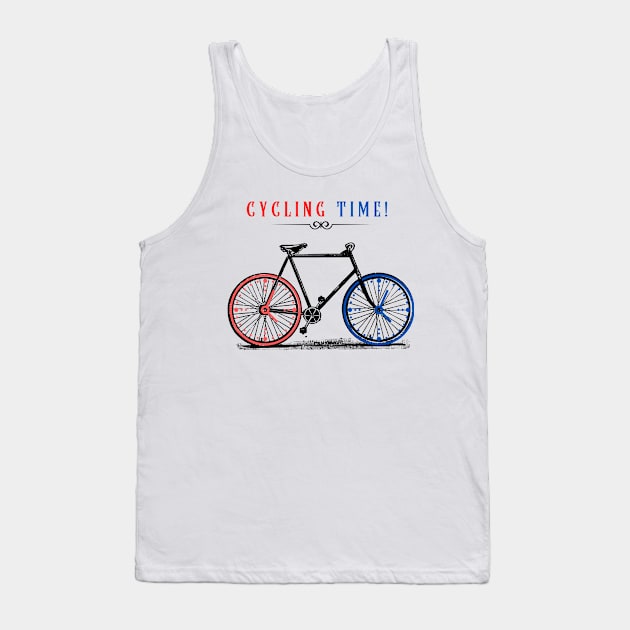 Cycling Time Tank Top by PedalLeaf